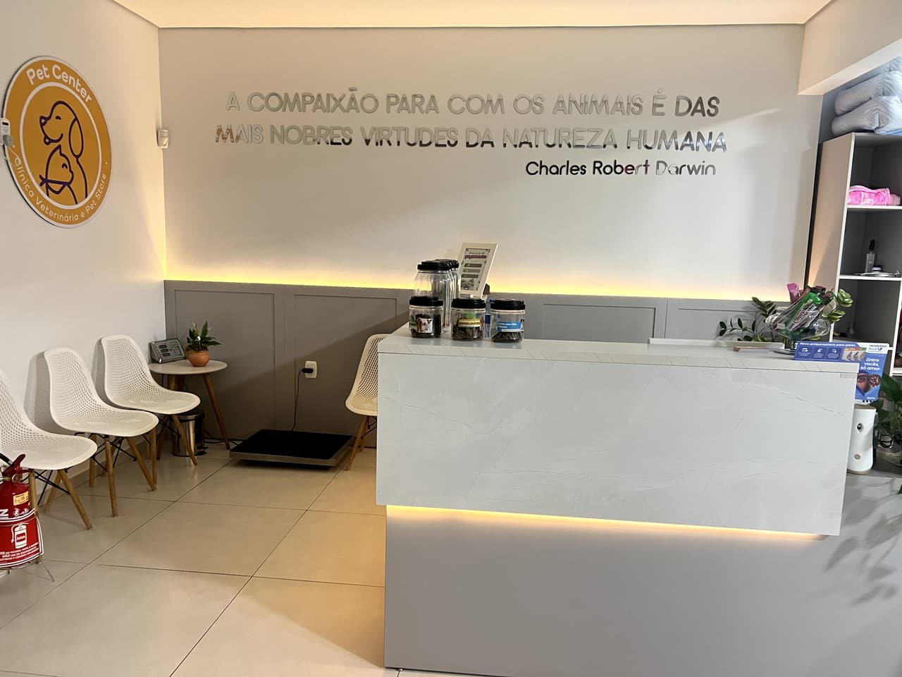 Recepção da Pet Center Clínica Veterinária em Três Passos